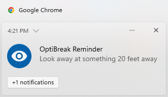 OptiBreak notification screenshot